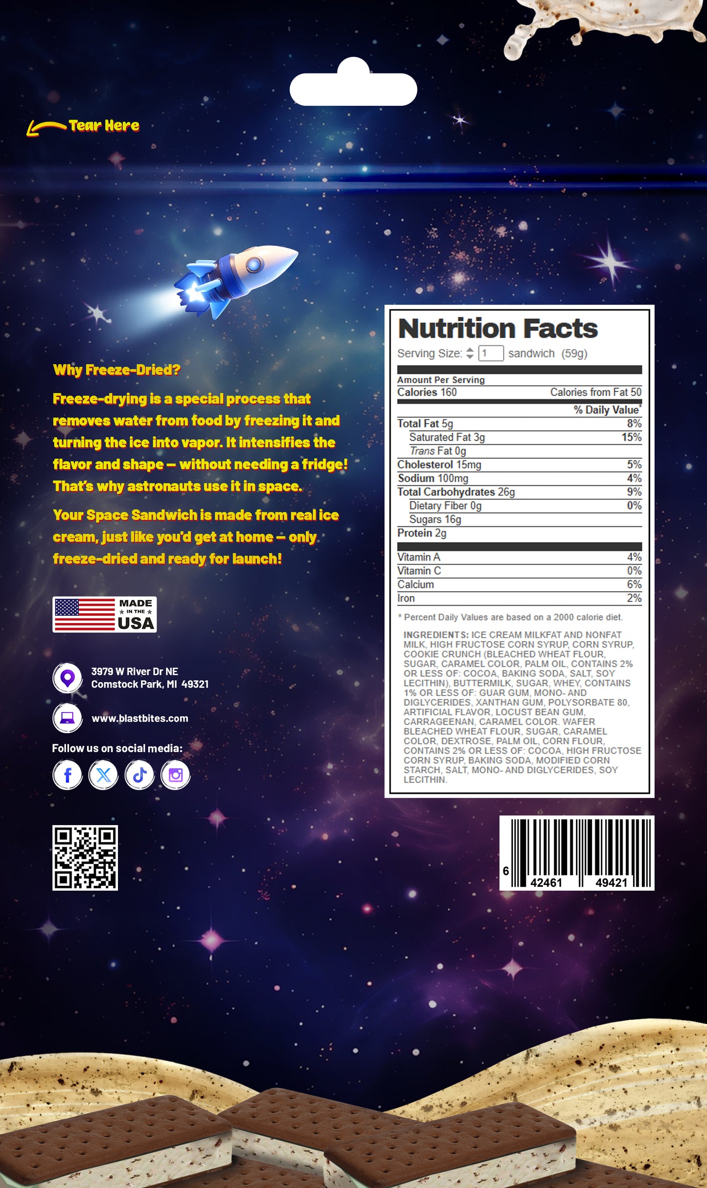 Space Sandwich - Cookies and Cream